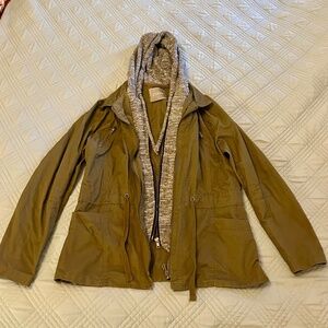 2Sable Women’s Green Double Zipper Utility Jacket, Size Medium